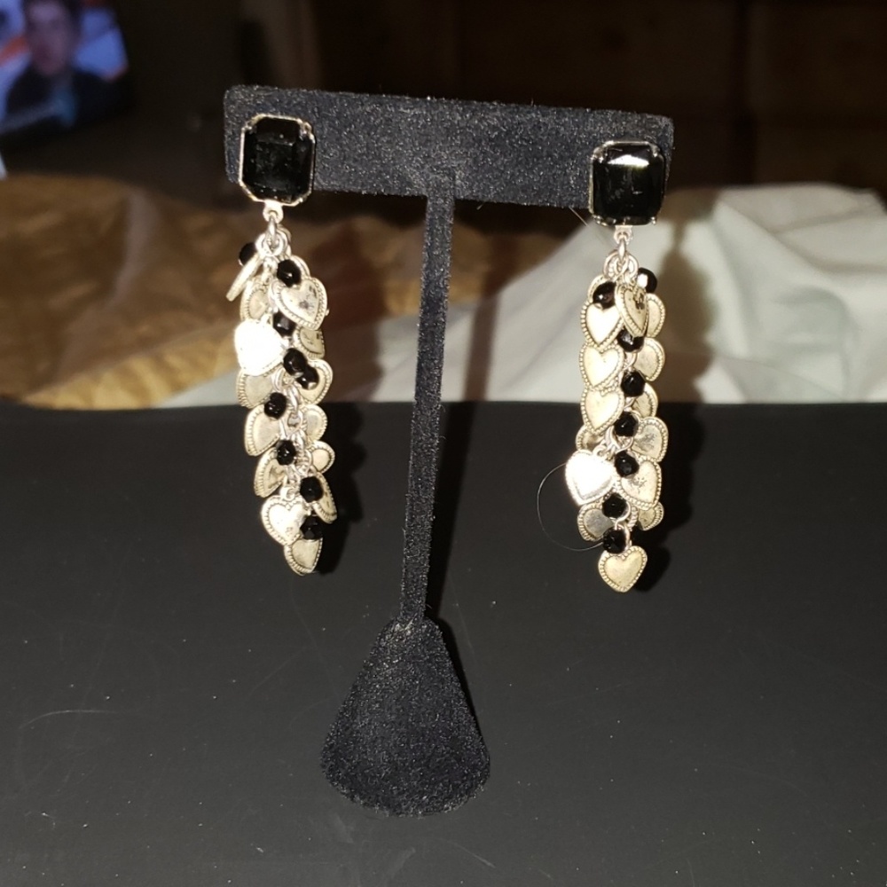 Heart chandelier earrings